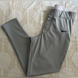 Nike Baseball Pants Mens M Gray Wolf Grey Polyester Tapered Team kbosman82 kbosm